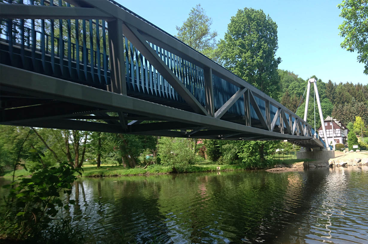 Ersatzneubau Fußgängerbrücke über Zwickauer Mulde, Wolkenburg